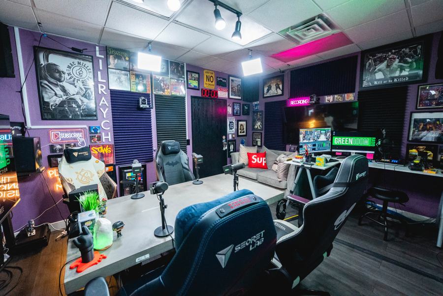 Green Room from behind the host chair